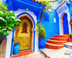 Splendido vicolo di Chefchaouen